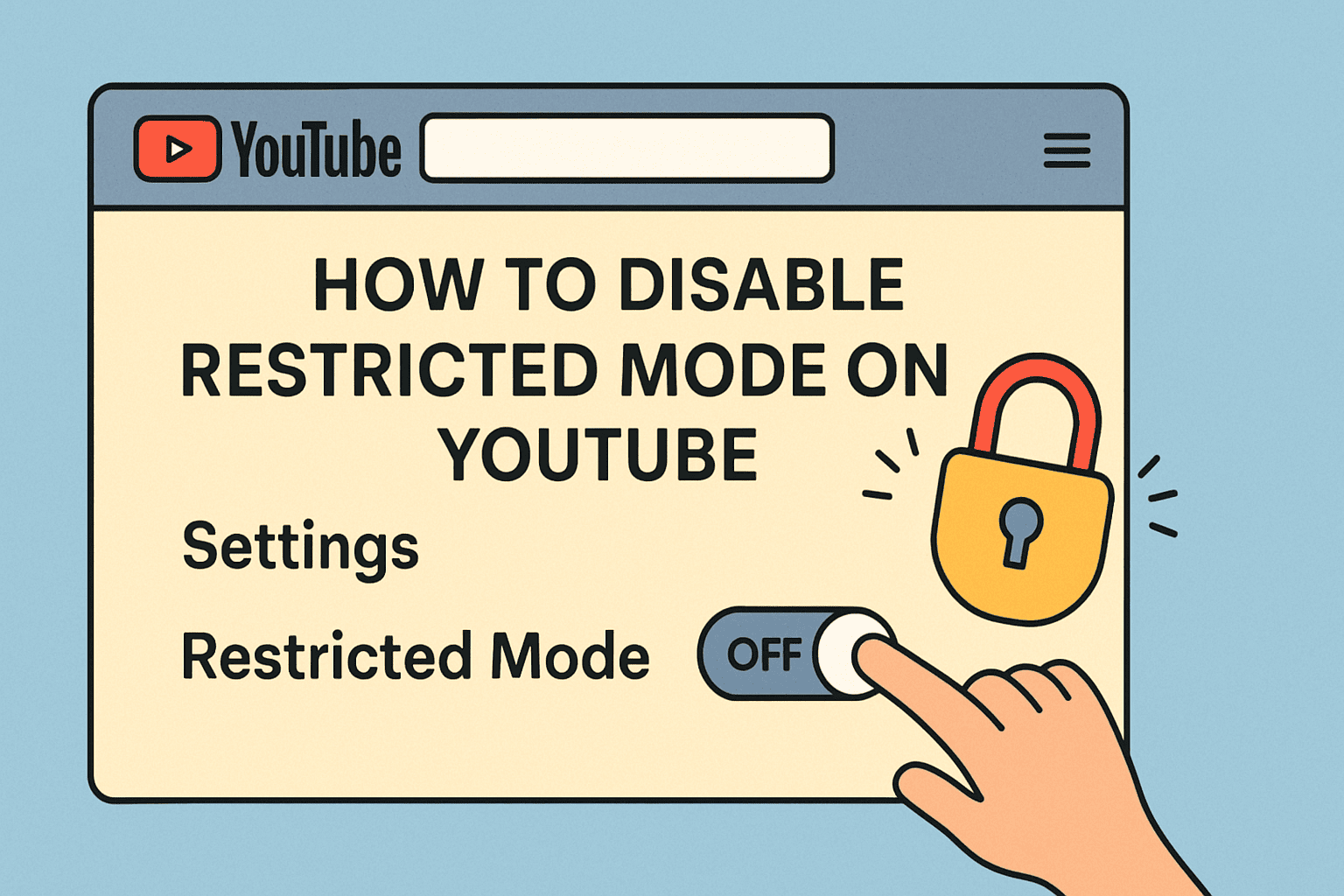 how to disable restricted mode on youtube