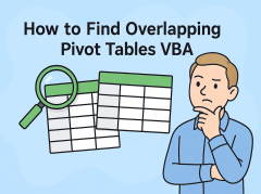 how to find overlapping pivot tables vba