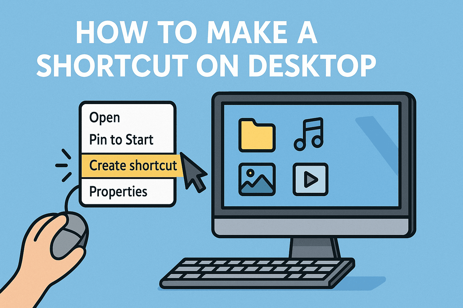how to make a shortcut on desktop