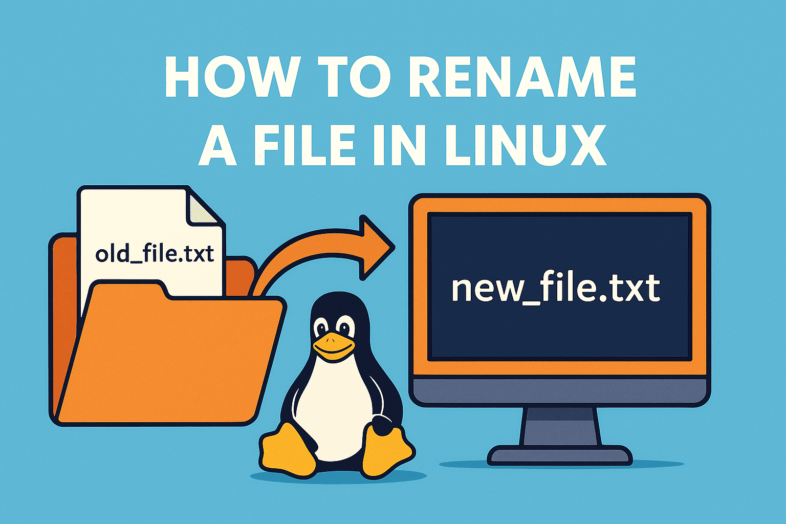 how to rename a file in linux