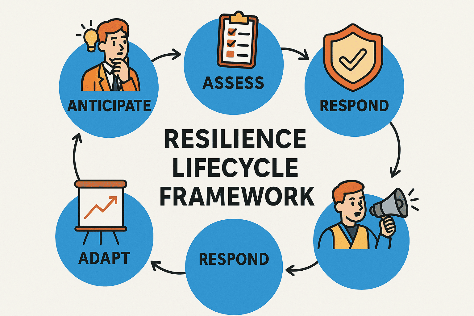 what are the 5 key stages of resilience lifecycle framework