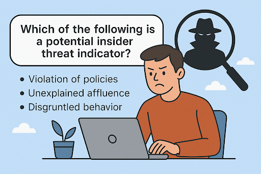 Which of the Following is a Potential Insider Threat Indicator