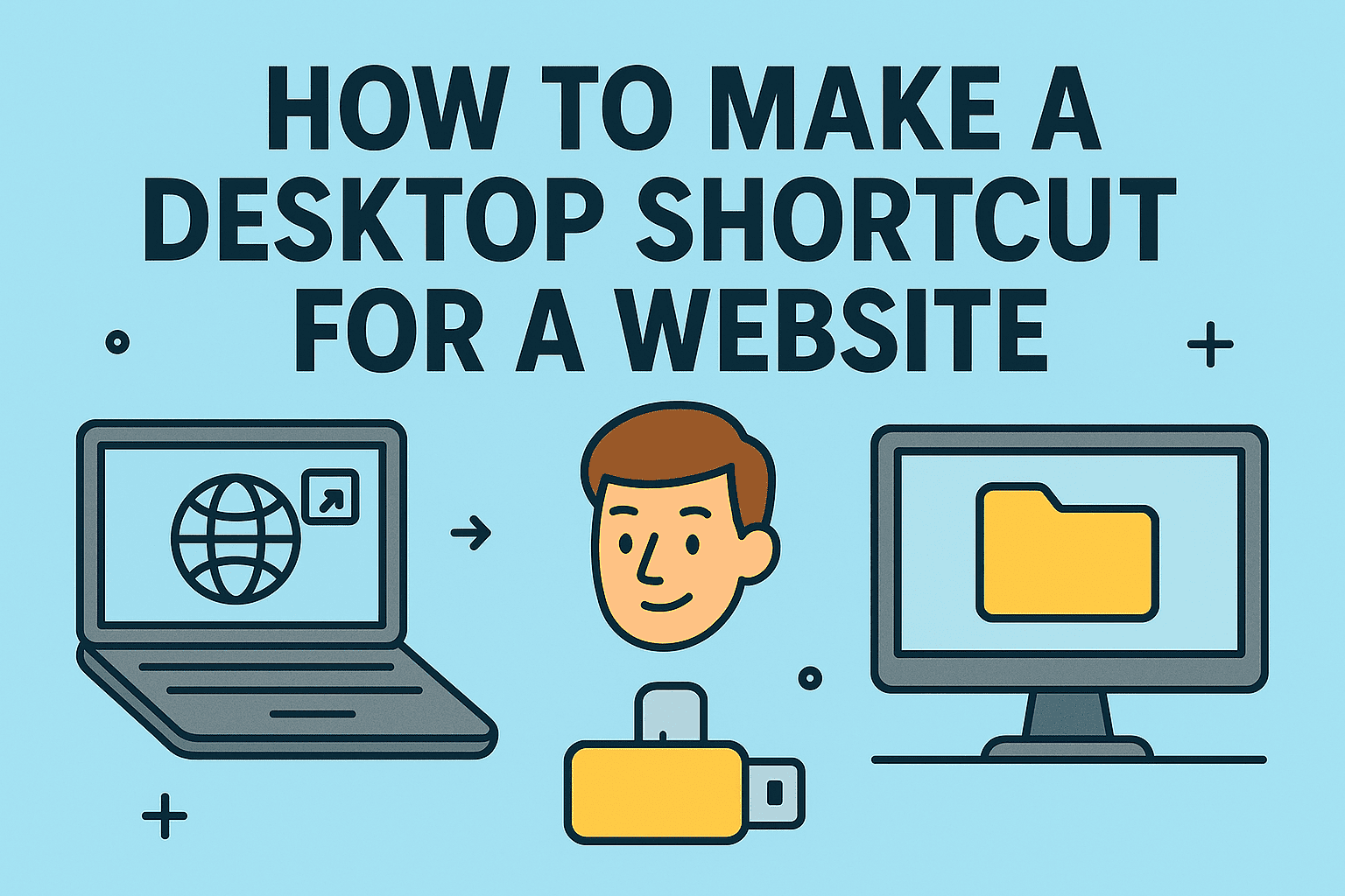 how to make a desktop shortcut for a website