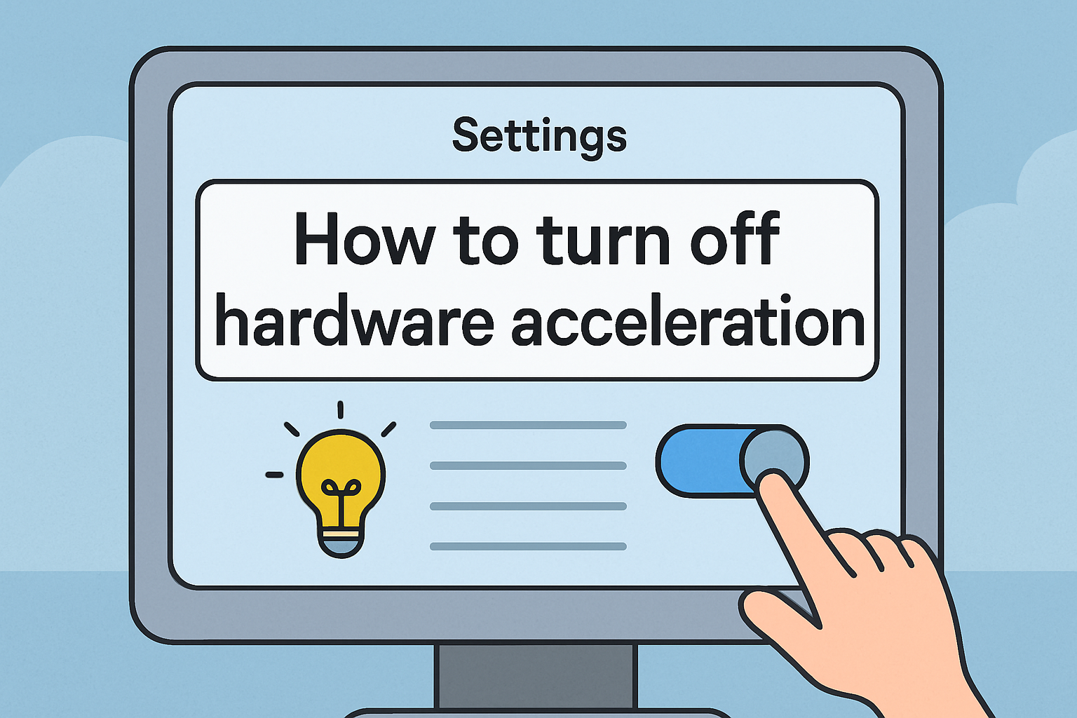 how to turn off hardware accleration