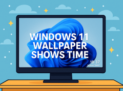 windows 11 wallpaper shows time