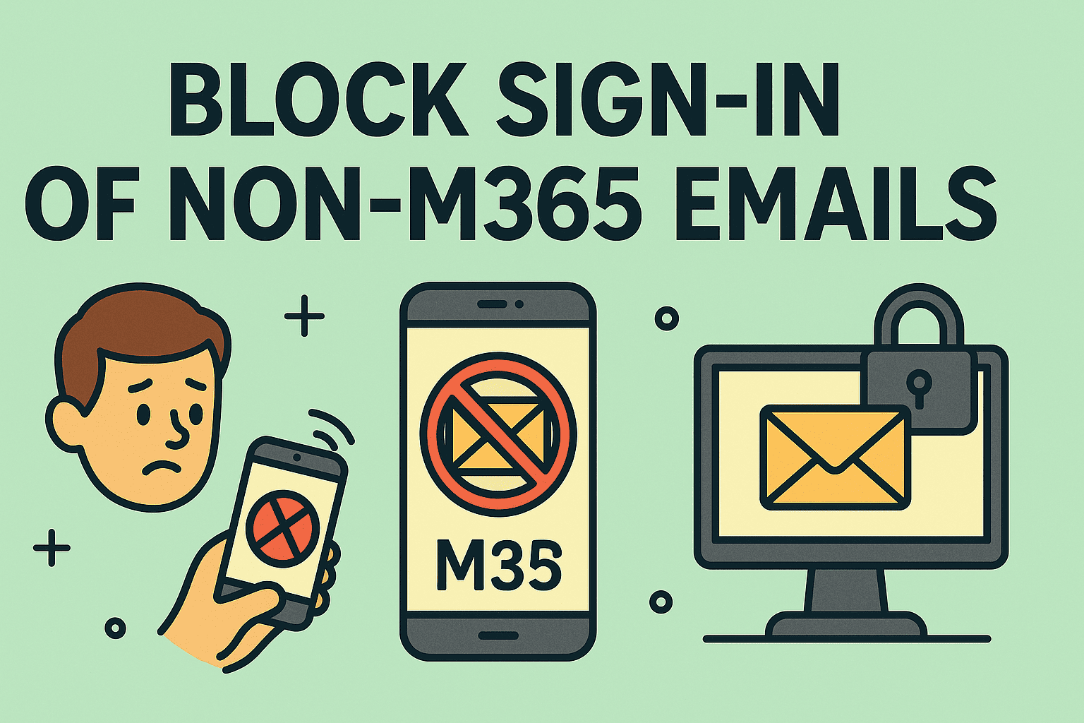 how to block sign of non m365 emails