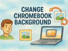 how to change background on chromebook