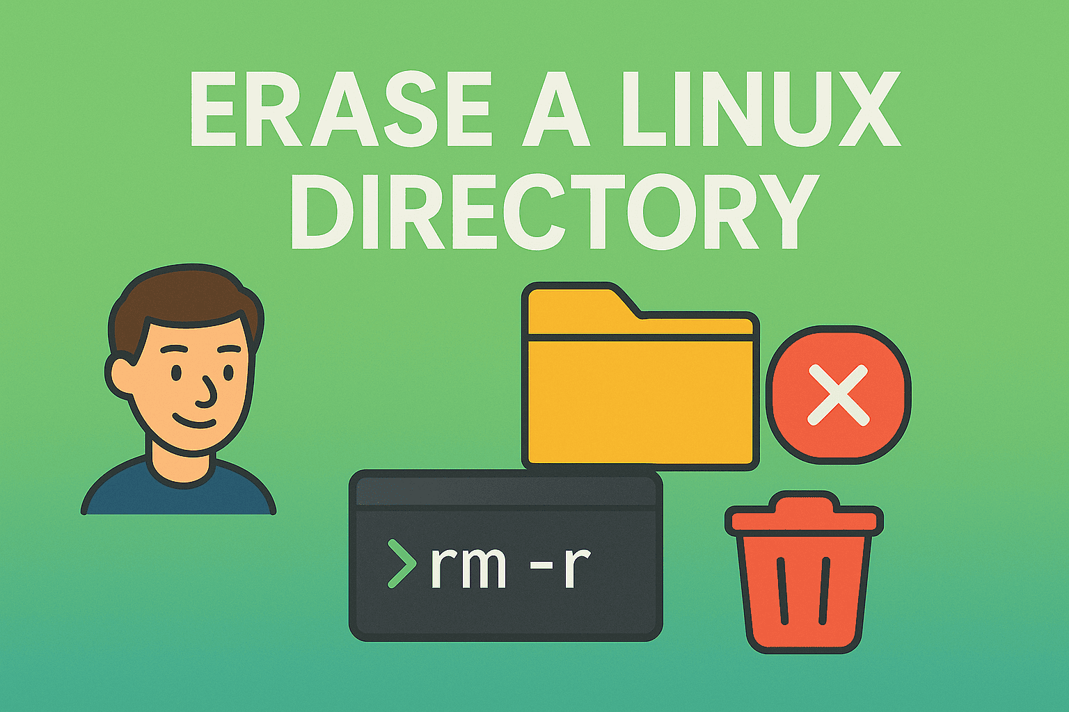 how to erase a directory in linux
