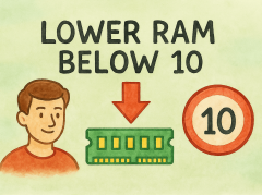 how to lower ram below 10