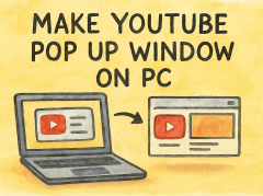 how to make youtube pop up window on pc
