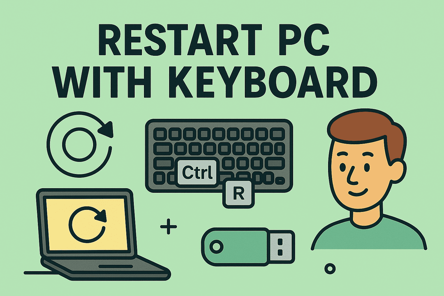 how to restart pc with keyboard