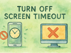 how to turn off screen timeout