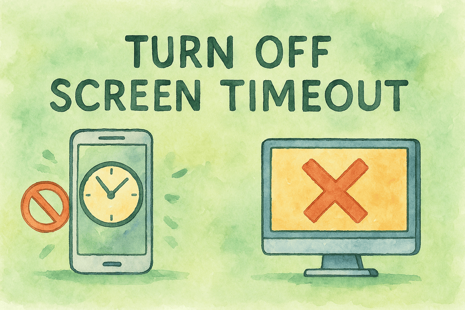 how to turn off screen timeout