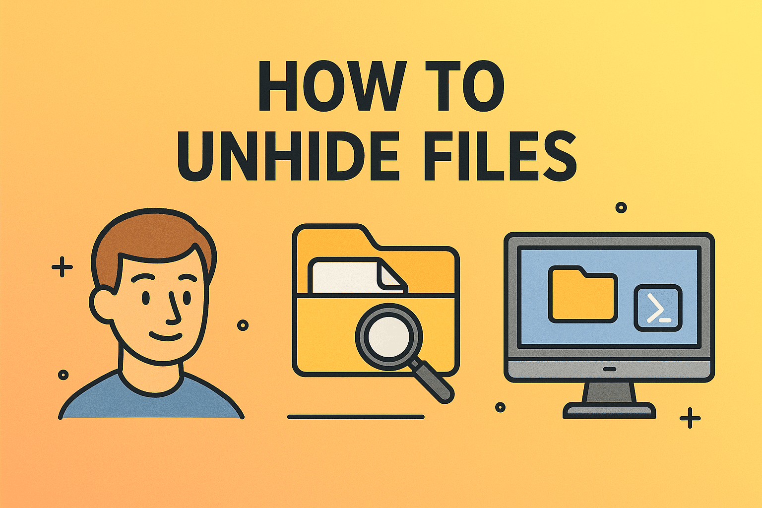 how to unhide files