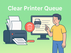 how to clear printer queue