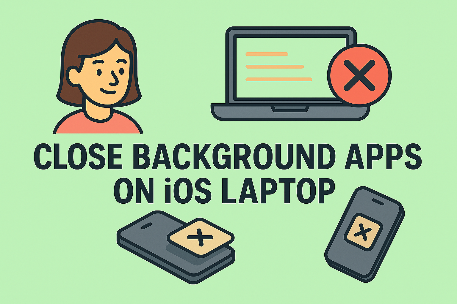 how to close device running in background ios laptop