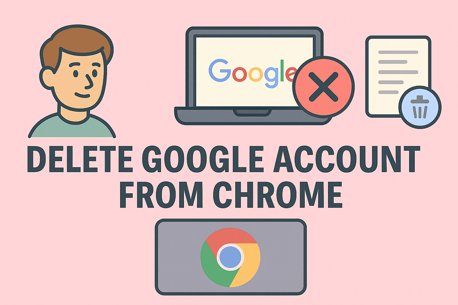 how to delete google account from chrome