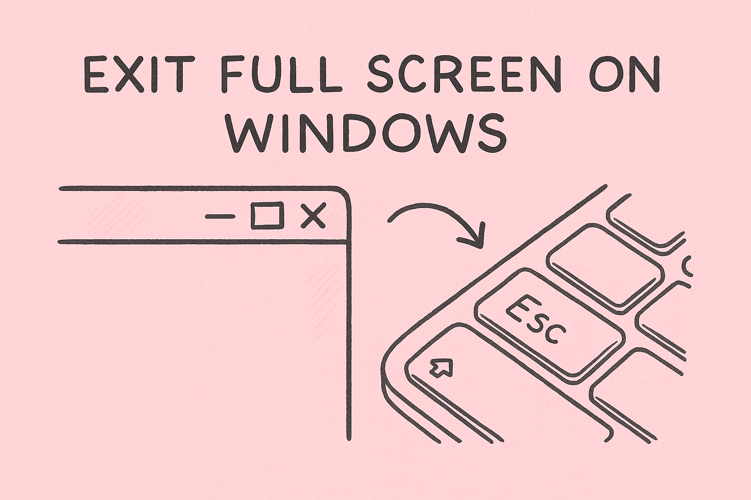 how to exit full screen on windows