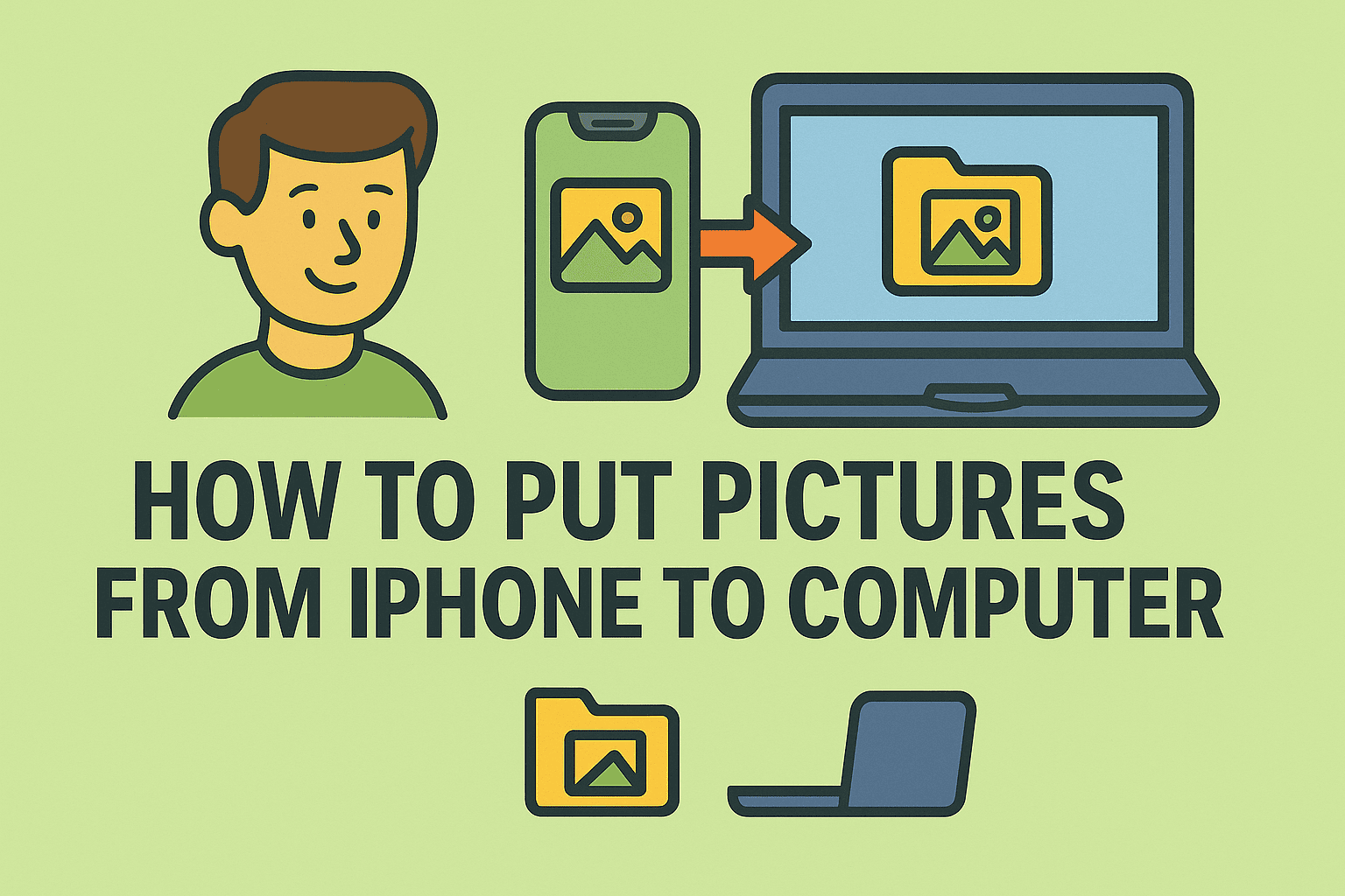how to put pictures from iphone to computer