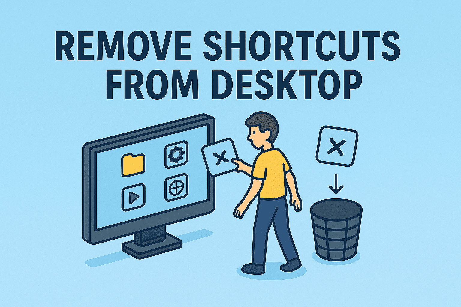 how to remove shortcuts from desktop