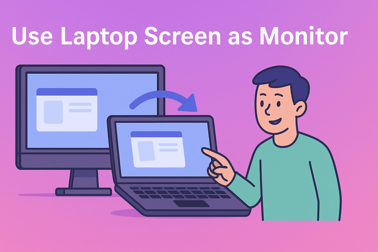 how to use laptop screen as monitor