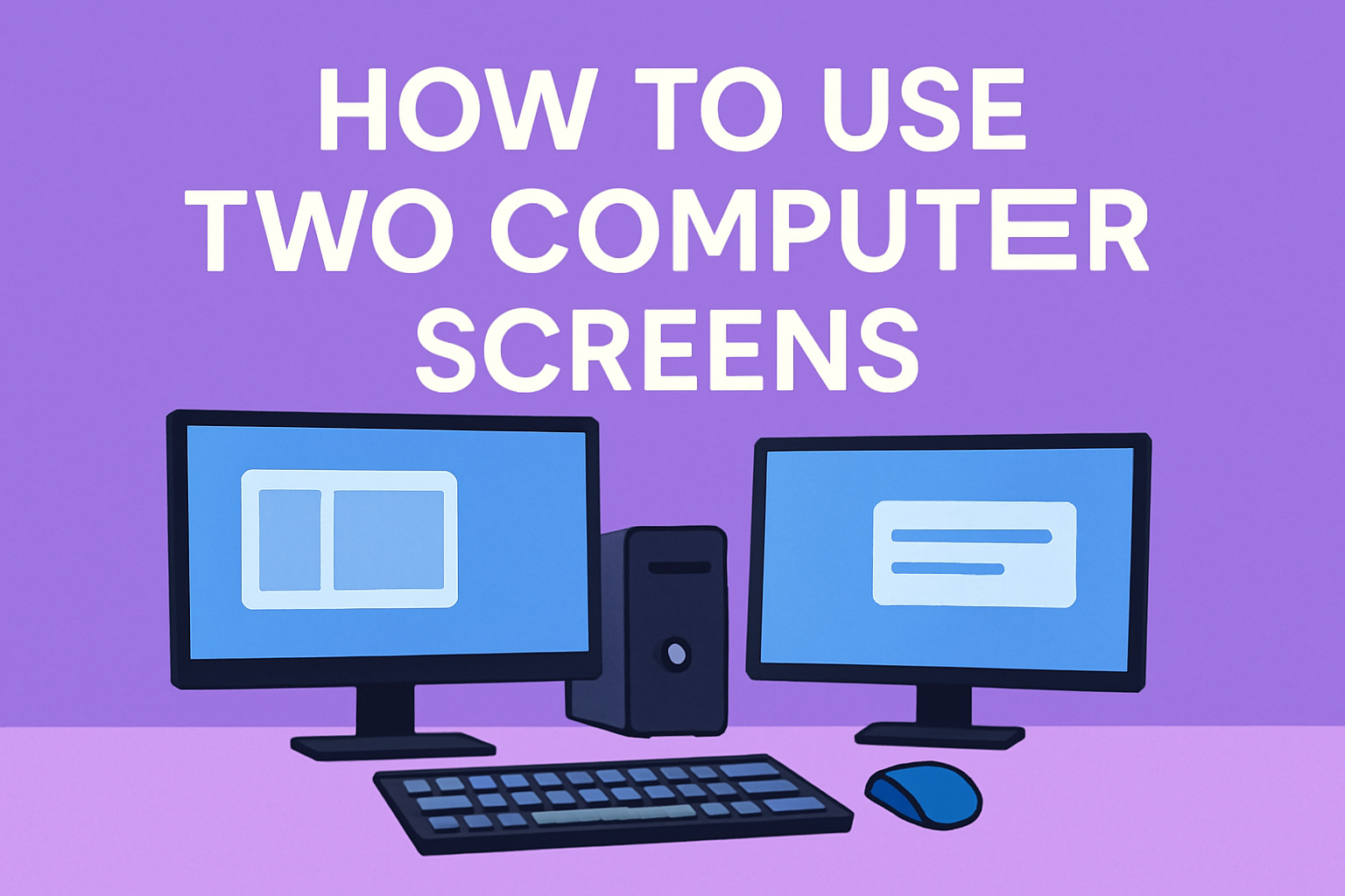 how to use two computer screens