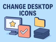 how to change desktop icons