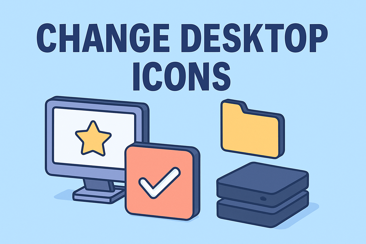 how to change desktop icons