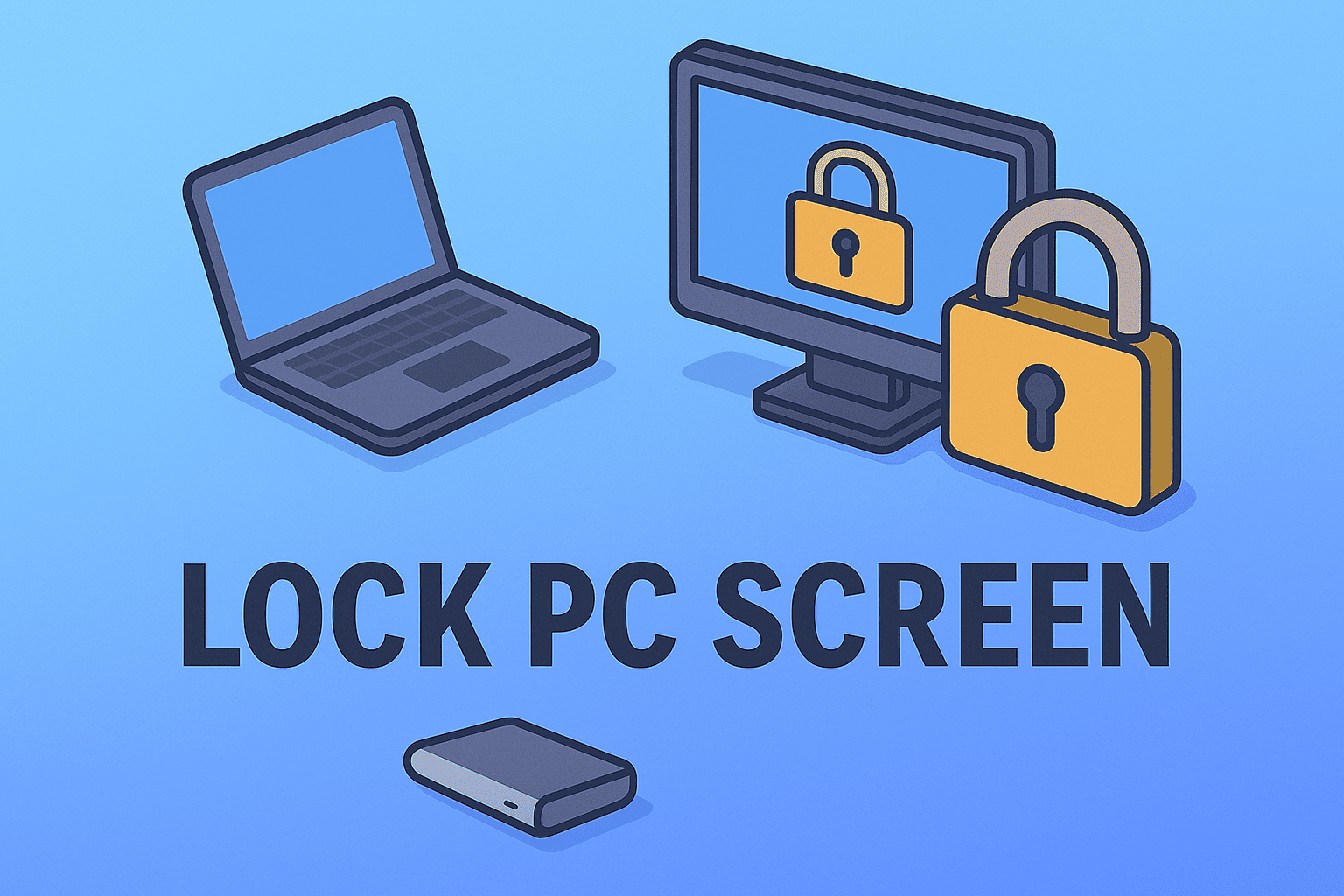 how to lock pc screen