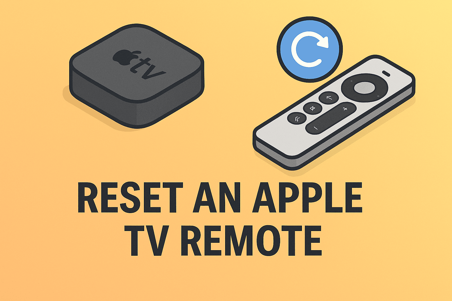 how to reset an apple tv remote
