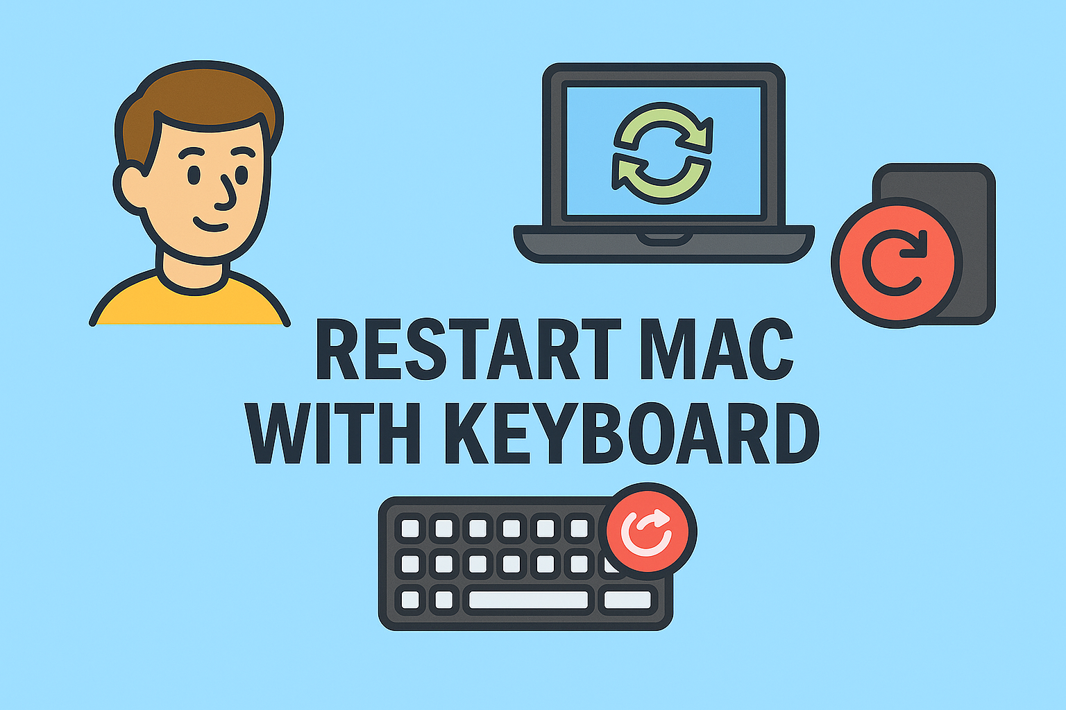 how to restart mac with keyboard