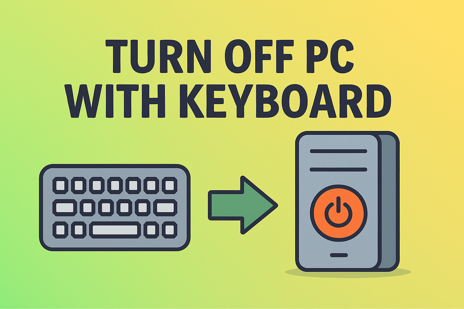 how to turn off pc with keyboard