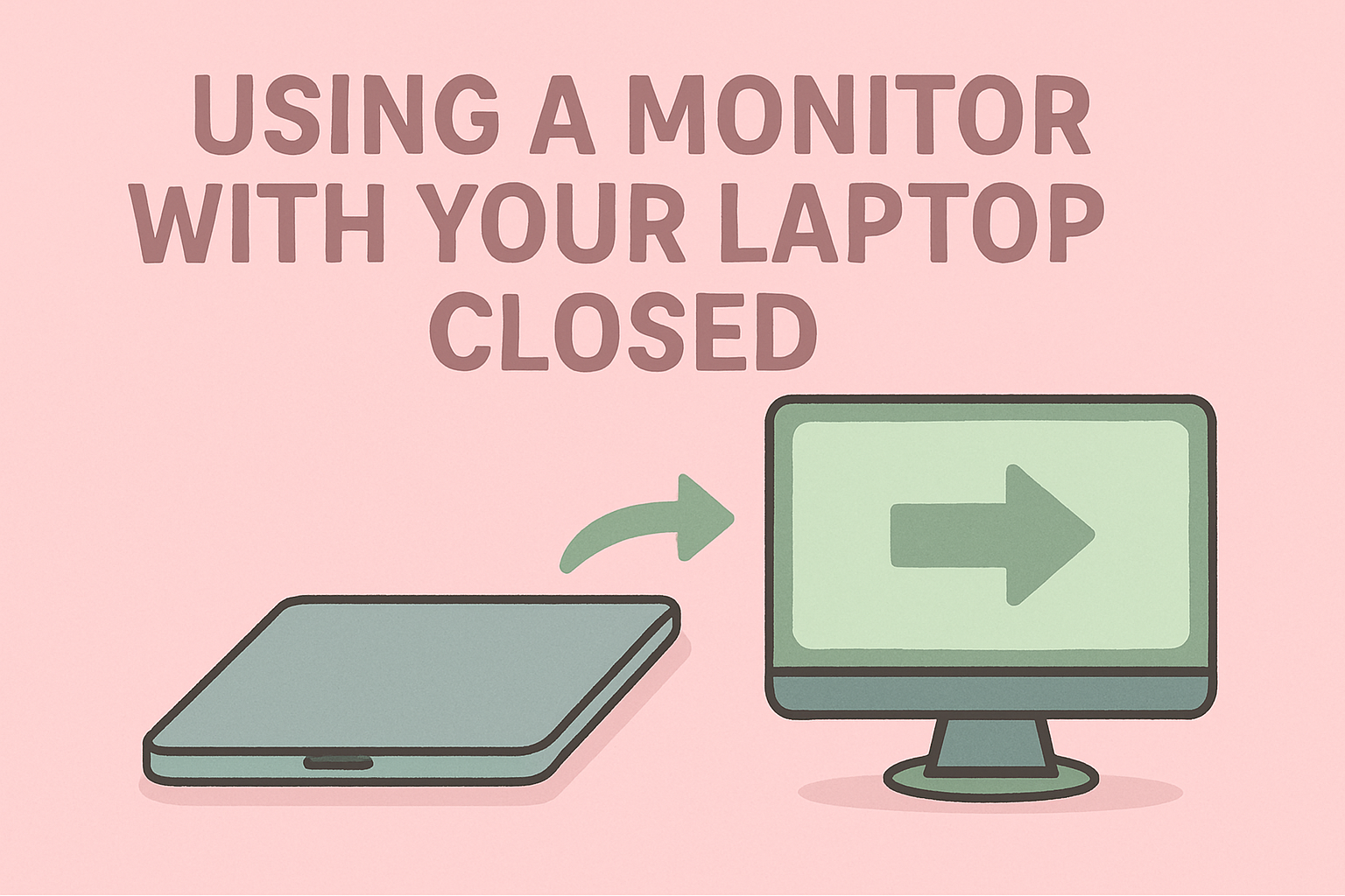 how to use monitor with laptop closed